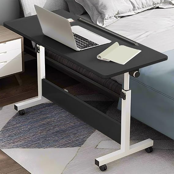 Small Standing Desk Adjustable Height Rolling Computer Desks Portable Laptop Table with Wheels for Home