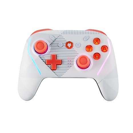 NBCP kabelloser Gamecontroller Switch/Switch OLED/LiteSteam Deck PCPro Controller mit Hall-Effekt Joystick 6-Achsen Gyroskop NFC RGB-Beleuchtung TURBO 2 Makrotasten doppelte Vibrationsmotoren