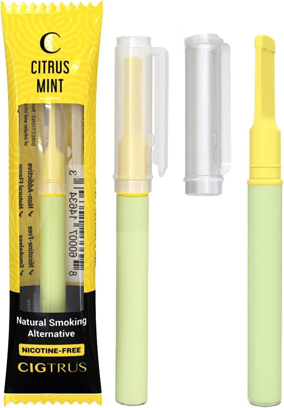 Cigtrus | No-Nicotine, No-Smoke, Non-Electric | Quit-Smoking Air Inhaler | Stop Smoking Behavioral Support | Quit Smoking Air Inhaler Stick | Safe & Natural | 1 Pack Citrus Mint