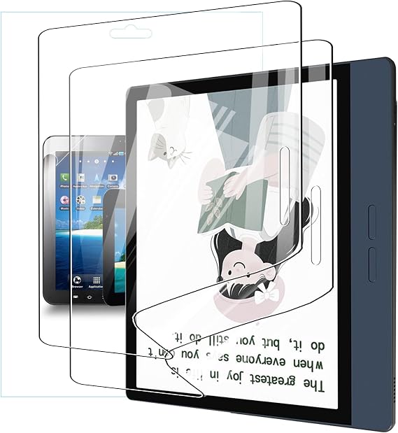 KZIOACSH 2 Pack Screen Protector for Bigme B7 Color ePaper Tablet 7 Inch, Ultra Slim HD Clarity Touch Sensitive Scratch-Resistant Shatterproof Bubble Free PET Screen Guard