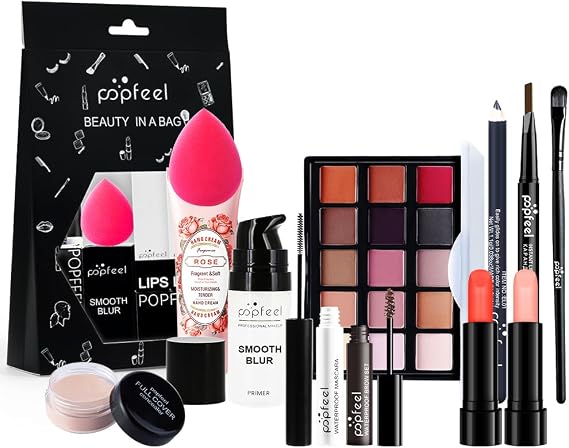 All-in-one Makeup kit, Makeup Kit for Women Full Kit,Professional Makeup Kit, Makeup Gift Set,Include Eyeshadow Palette, Lip Gloss lipstick Set,Eyebrow Pencil,Foundation, Concealer, Mascara