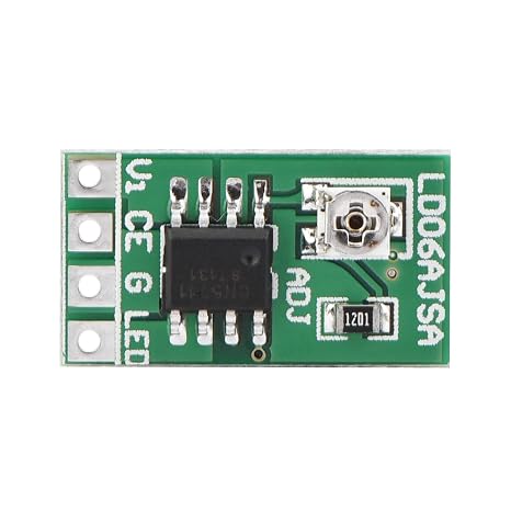 Adjustable Current LED Driver, DC 3.3V 3.7V 5V LED Driver 30-1500mA Constant Current Adjustable Module for LED Li-ion