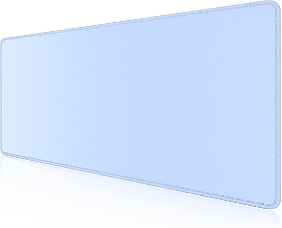 Dapesuom Large Gaming Mouse Pad, Extended Mouse Mat with Stitched Edges, Full Size Keyboard Pad with Non-Slip Base, Big XXL Computer Desk Mats for Gamer, Laptop, Office, 31.5 x 15.7in, Sky Blue