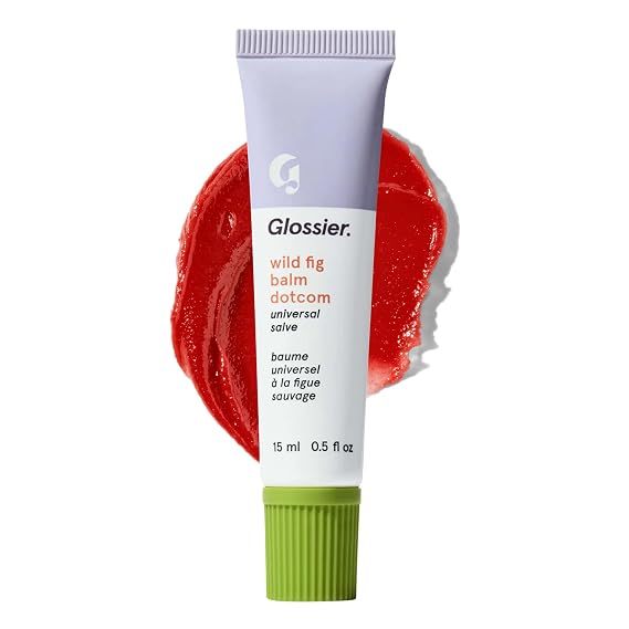 Glossier Balm Dotcom Lip Balm & Universal Salve, Wild Fig Coral Tint | Up to 12-Hour Moisture, Nourishes Dry Cuticles & Skin, Antioxidant-Rich Lanolin, Beeswax & Castor Oil, Cruelty-Free