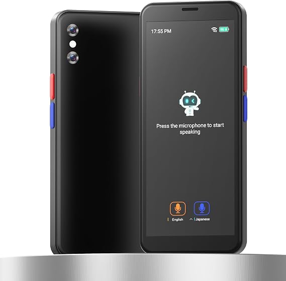 AI Language Translator Device,Voice Recorder,Two Way Real-Time Voice Translation,Support 139 Languages,ChatGpt Online/Offline,Recording&Photo Translation with 6inch HD Touch Screen (Gray)