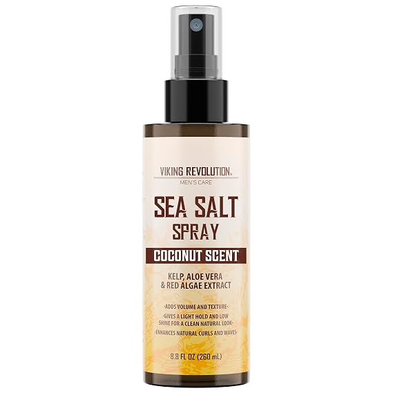 Viking Revolution Hair Sea Salt Spray for Men - Coconut Scent - 8.8 fl oz