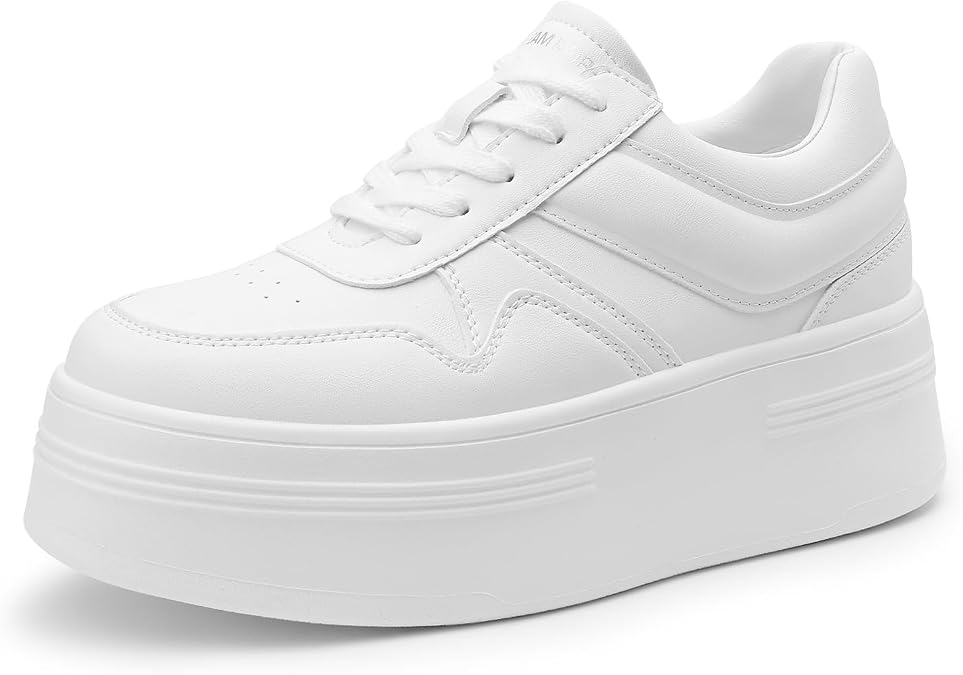 DREAM PAIRS Women's Platform Casual Sneakers