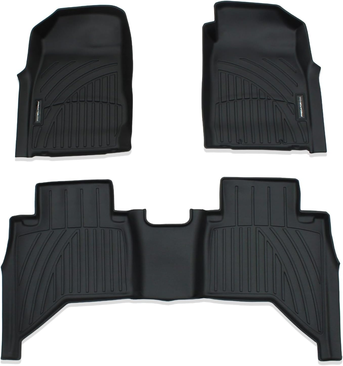 Predator4x4 Pickup Cab Interior Black Floor Mats Compatible with Isuzu D-Max MK2 Automatic 4-Door Facelift RT 2015-2019 Anti Slip Rubber All-Weather Dog Friendly Stain Resistant Easy Clean