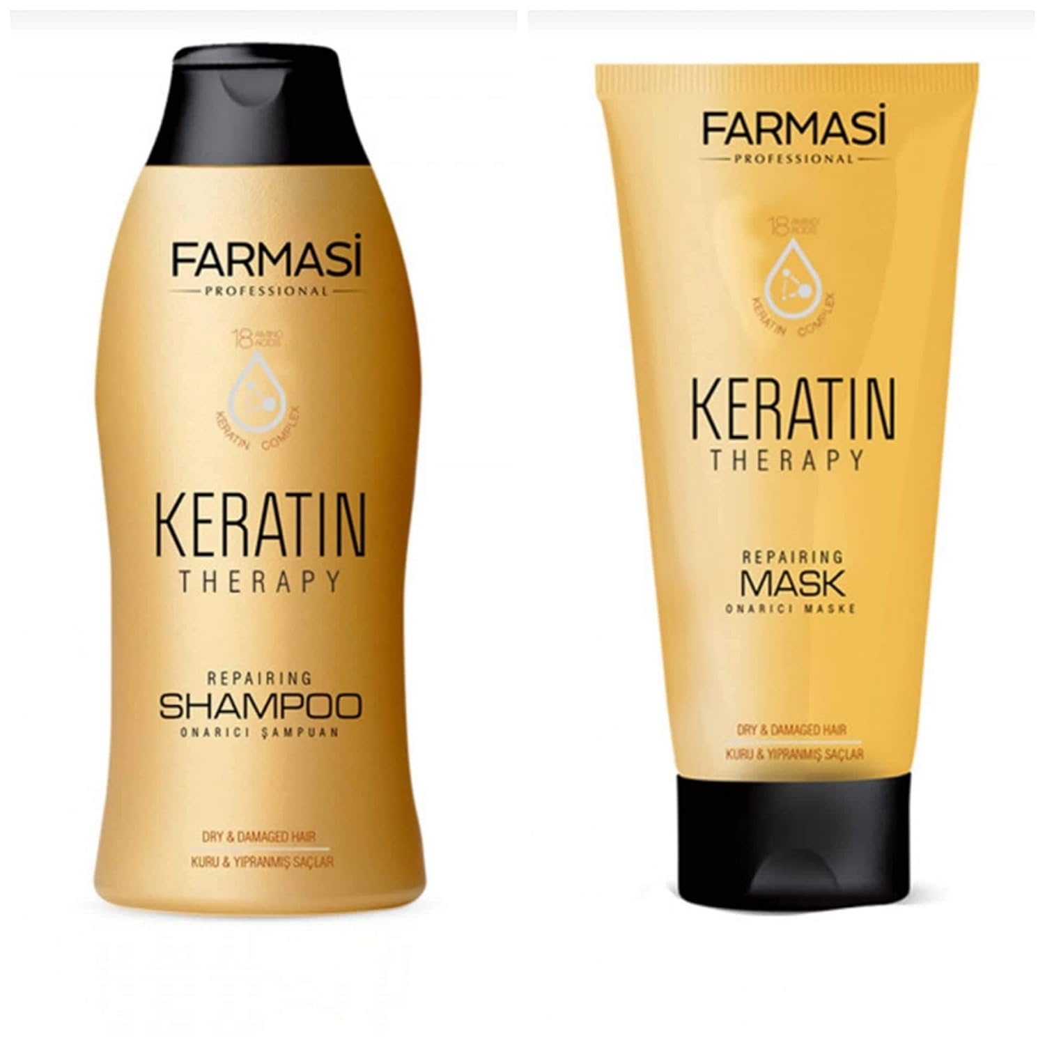 Farmasi Keratin Therapy Reparing Shampoo 360 ml, Farmasi Keratin Therapy Hair Repairing Mask 200 ml