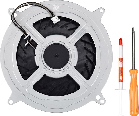 New Replacement PS5 CPU Cooling Fan, Internal Cooler Fan Replacement for Sony PlayStation 5 PS5 CFI-1015A CFI-1115A CFI-1118A CFI-1215A Series 12V 2.15A 23 Blades Fan 17 Blades