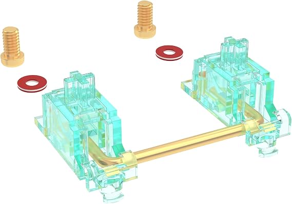 DUROCK Stabilizer V3, Screw in Stabilizers with 2u 6.25u 7u Wires, PCB Mount Keyboard Stabilizers for Mechanical Keyboards (V3 Teal 80% Kit)