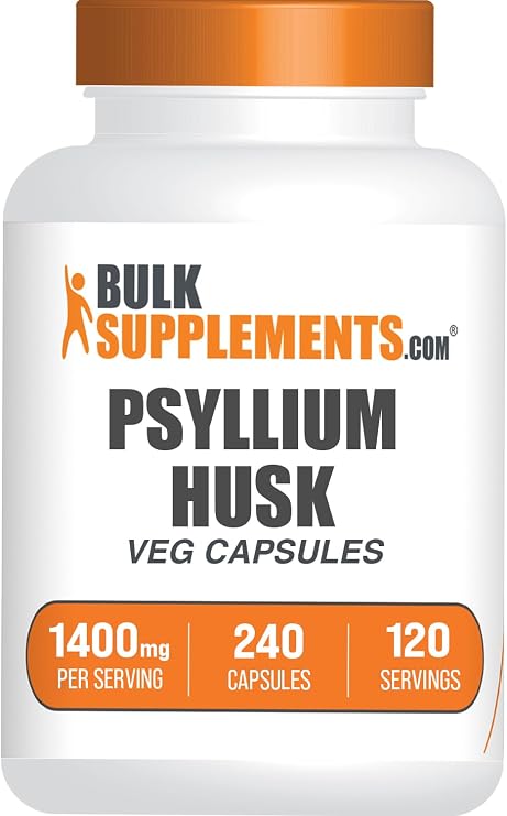 Psyllium Husk Capsules - Psyllium Supplement, Psyllium Husk Fiber - Vegan & Gluten Free, 240 Veg Capsules (Pack of 1)