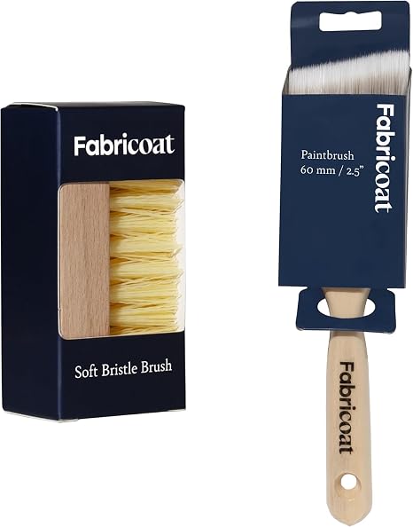 Fabricoat Brush Combo, Angled 60mm / 2.5in Paint Brush and Cleaning Brush