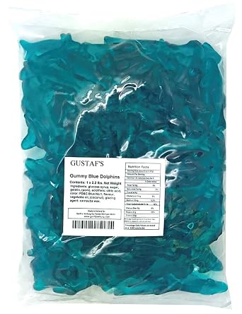 Gustaf's Blue Raspberry Gummi Dolphins (2.2Lb(1kg))