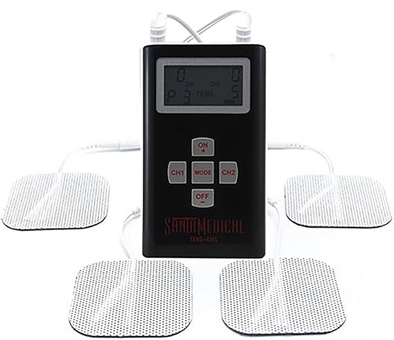 Santamedical Dual Channel TENS Unit/EMS Unit Electrotherapy Pain Relief Device