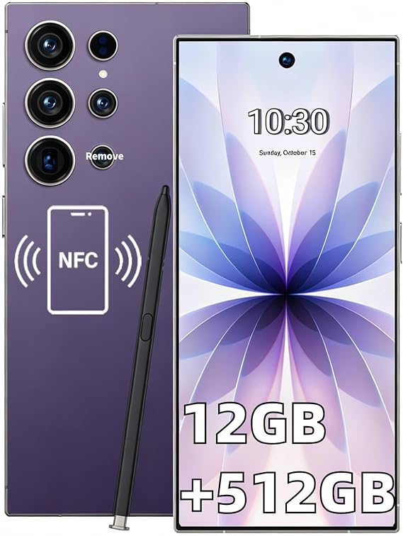Unlocked Phones C25 Ultra NFC Function Smart Phone 12GB+512GB Large Storage