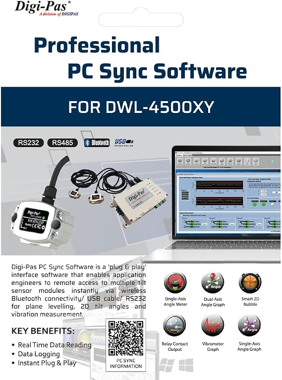 Digi-Pas DWL4500XY Professional Software for 2-Axis Proximity/Remote Display & Data Logging - Redemption Card