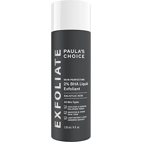 Paula's Choice SKIN PERFECTING 2% BHA Liquid Exfoliant with Salicylic Acid, Facial Polish for Pores, Wrinkles & Fine Lines, Suitable for Blackhead-Prone Skin, Fragrance-Free