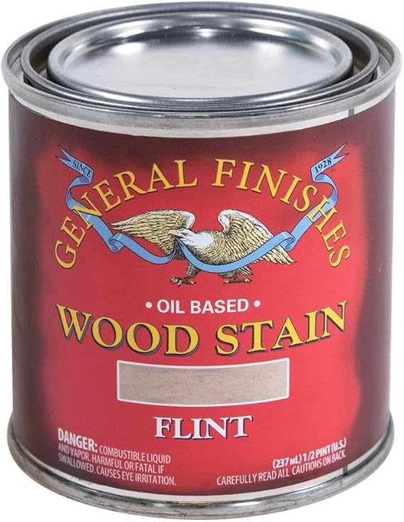 General Finishes Oil Based Penetrating Wood Stain, 1/2 Pint, Flint