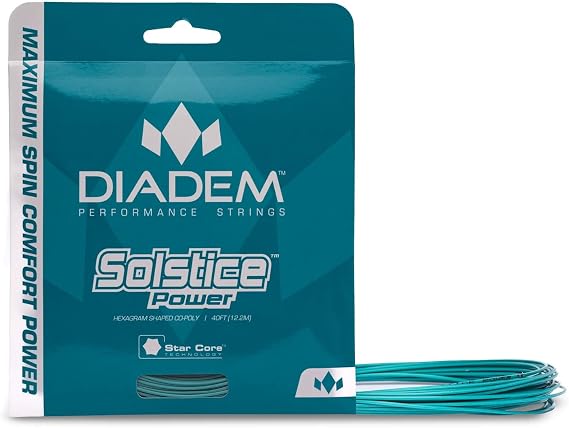 Diadem Solstice Power Tennis String Set | High Spin Co-Poly String, 40 feet, 12.2m | Choice of Most Gauges
