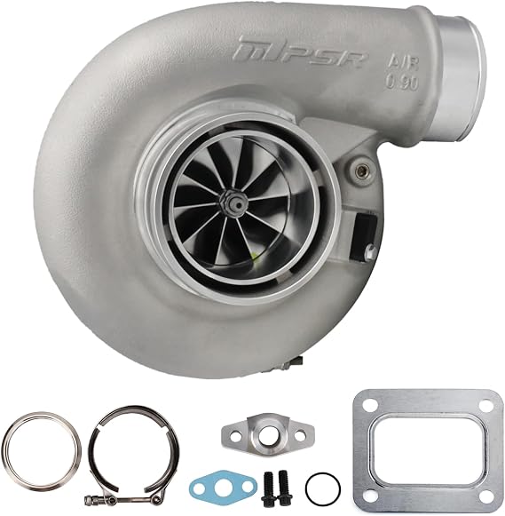 Pulsar Turbo 7375G COMPACT Dual Ball Bearing Billet Wheel Turbo T4 Open, Vband 1.15A/R Hp Rating 1200