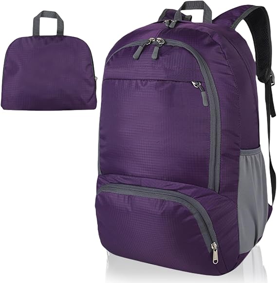 Foldable Lightweight Travel Backpack, 30L Waterproof Rucksack