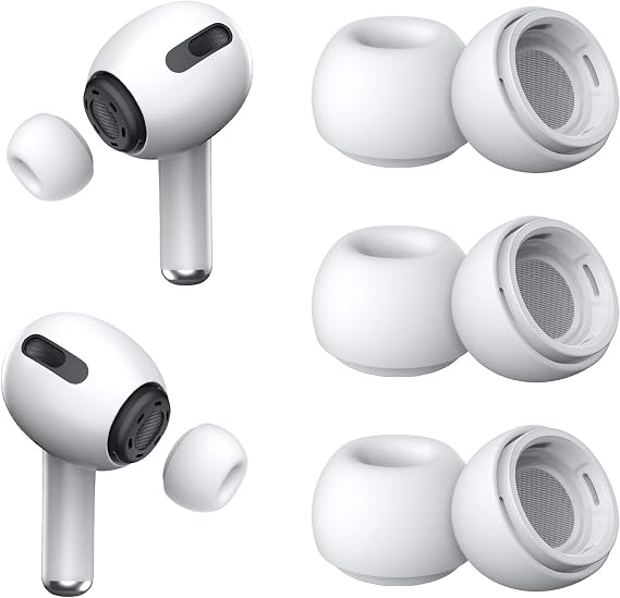 3 Pairs Replacement Ear Tips for AirPods Pro 2nd & 1st(Small, White)