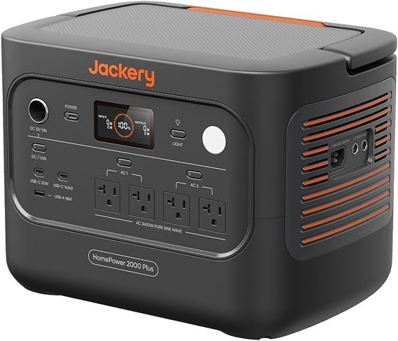 Jackery HomePower 2000 Plus v2 Power Station, 2048Wh, 2400W AC Output