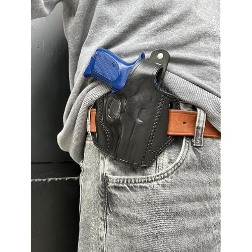 Cal38BTP Leather Belt Custom Holster for Bersa Thunder 380 Plus R.H