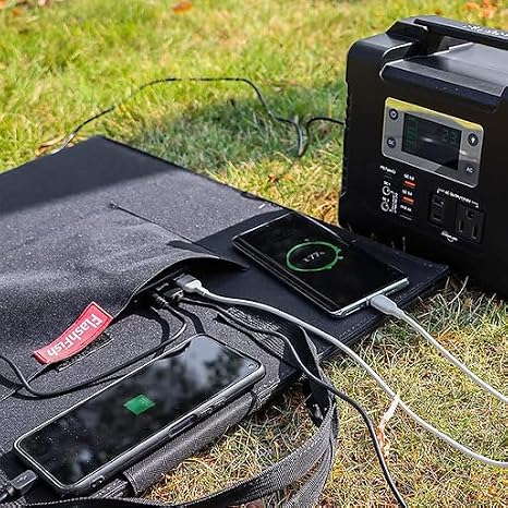 VPROTECH - Taşınabilir/Katlanabilir, Çanta Tipi 24V 60W Güneş Paneli - Şarj İstasyonu