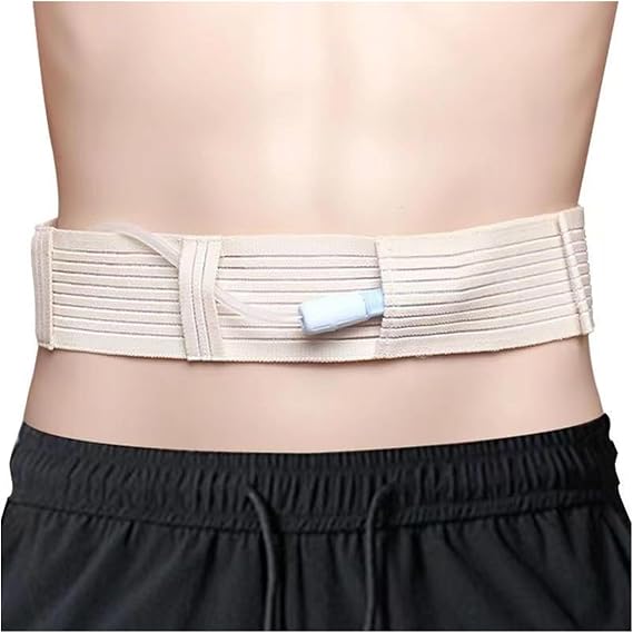 Peritoneal Dialysis Cover Comfortable PD Belt G/Peg Feeding Tube Holder, Adjustable Feeding G Tube Pouch Safety Secure Transfer Set Peg Tubing Supplies(L(40-47inch))