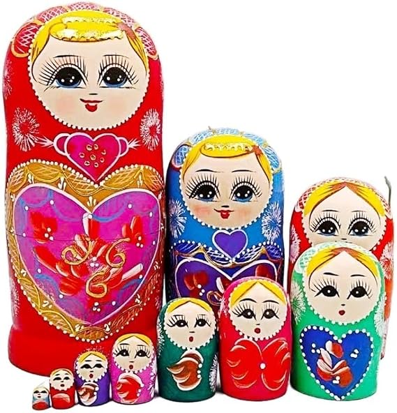 Matryoshka Matryoshka Russian Matryoshka Doll Wood Creative Nesting Doll Gift Russian Doll Traditional Function Ethnic Style Nesting Doll Matryoshka Doll