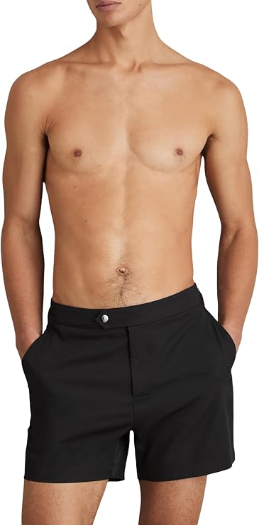 REISS Mens' Sun Side Adjuster Plain Swimshort