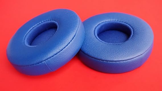 1ペア交換用イヤーパッドearpads有線ビートと互換性がありますBeats epのための革のクッションの修理部品（ブルー）