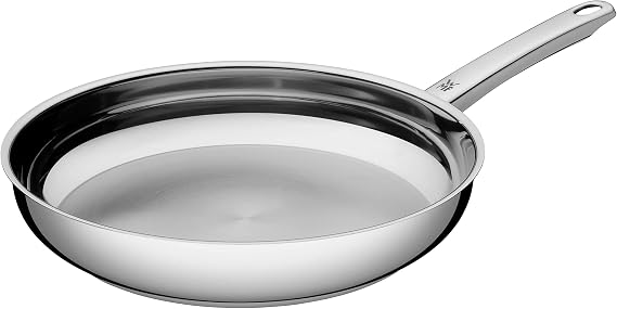 WMF Profi 24 cm Kaplamasız Paslanmaz Çelik Tava, İndüksiyon Uyumlu, Cromargan® Yüksek Kaliteli Paslanmaz Çelik, Fırına Uygun