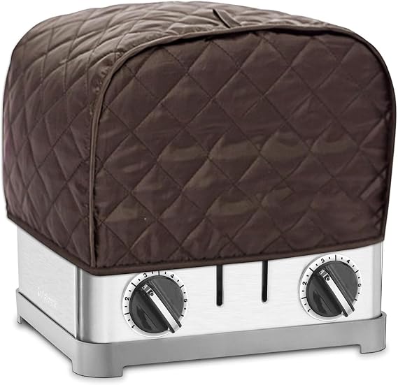 Boczif Toaster Dust Cover, 2-Disc Toaster, Dust Protection (Brown, Small) | Kitchen Small Household Appliances Covers, Cover Fits Most Stand