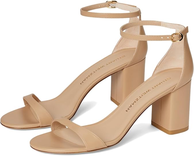 Stuart Weitzman Women's Nudist Block Sandals 75mm