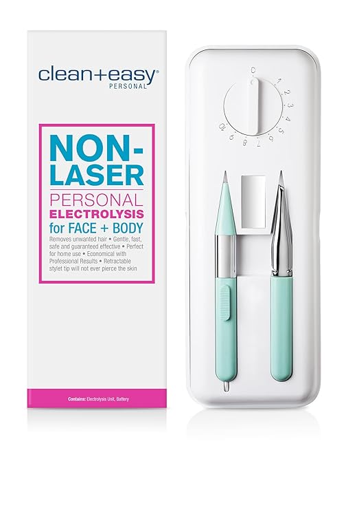 Clean  Easy Electrolysis Machine for Permanent Hair Removal - Non-Laser, Painless Electrolysis Hair Removal for Face & Body, At-Home Remover Device