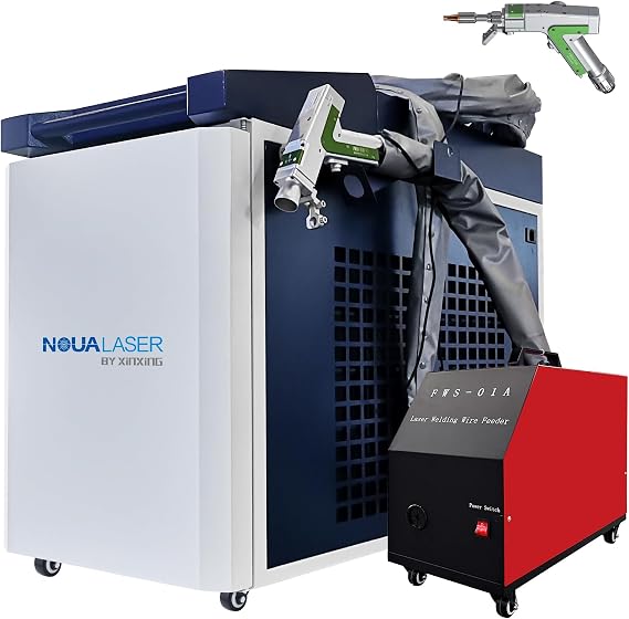 US Stock 3000W 4-in-1 Laser Welder, Laser Welding Machine 380v, Laser Welder/Cleaner/Cutter/Weld Seam Cleaning Machine for Metal, Industrial welding or Home, with Auto Wire Feeder & OD7+ glasses