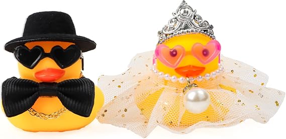 Pack of 2 Squeaky Duck for Wedding Bath Duck Wedding Couple Figures Small Couple Duck Gift for Wedding Funny Wedding Gifts for Bride and Groom