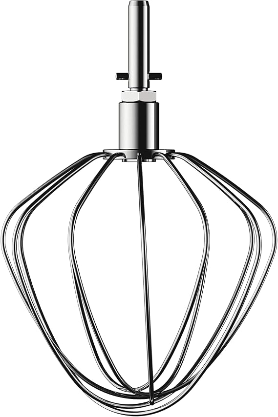 Kenwood CAT51.000SS stainless steel whisk, accessories for Kenwood Kitchen machines, balloon whisk suitable for all Chef kitchen machines, dishwasher-safe, stainless steel, silver