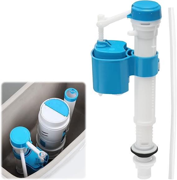 Toilet Flush System Replacement, Adjustable Bottom Entry Toilet Fill Valve, High Pressure Cistern Fill Valve - Prevents Backflow for Home Bathroom Tank Maintenance Water Saving