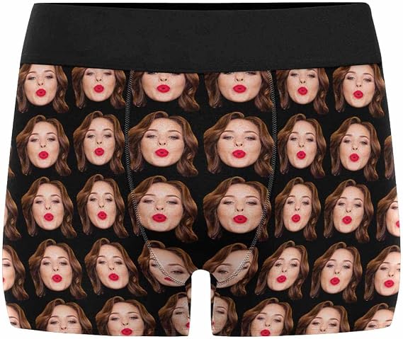 Custom Boxers with Face Personalized Boxers Customized Underwear for Men Boyfriend Father Husband