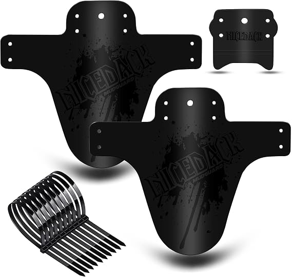 Mountain Bike Fenders, Fits 20-29 Inch MTB, 2-Piece Set | Enhanced Splash Guard Performance, Flexible Hard-Wearing Build, Ultra-Light, Multi-Adjustable, Sleek Stylish Design