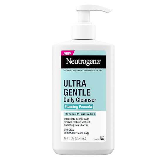 Neutrogena Ultra Gentle Foaming Facial Cleanser, Fragrance-Free, 12 fl oz