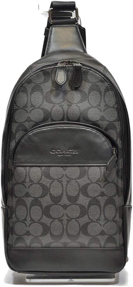 Coach F571 QBAF4 PVC Signature Pack Charcoal / Black