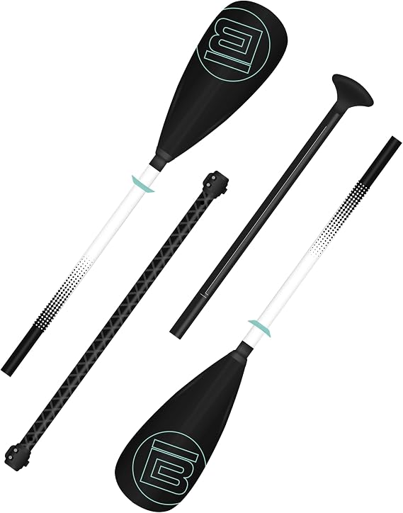 BOTE 4-Piece Kids Hybrid Adjustable Fiberglass Paddle Stand Up Paddle Board Kayak Universal Convertible Axe Blade Paddle Fishing Kayaking Surfing Canoe Family Kids Friendly 4 Piece