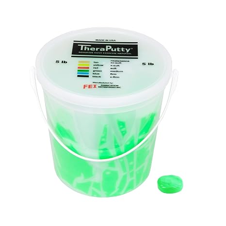 CanDo TheraPutty Scented Hand Exercise Putty for Rehabilitation, Exercises, Hand Therapy, Occupational Therapy, Apple Green Medium 5lb