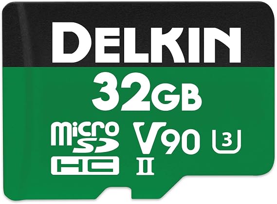 Delkin Devices 32GB Power microSDHC UHS-II (V90) Memory Card (DDMSDG200032)