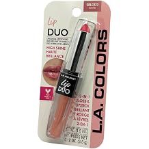 LA Colors Lip Gloss &amp; Lipstick Duo, Moisturizes lips with natural color &amp; high Shine, BLC822 Twinkle
